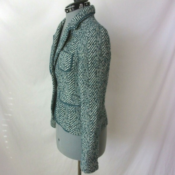 Massimo Dutti Wool Alpaca Blend Jacket Teal M - Picture 2 of 4